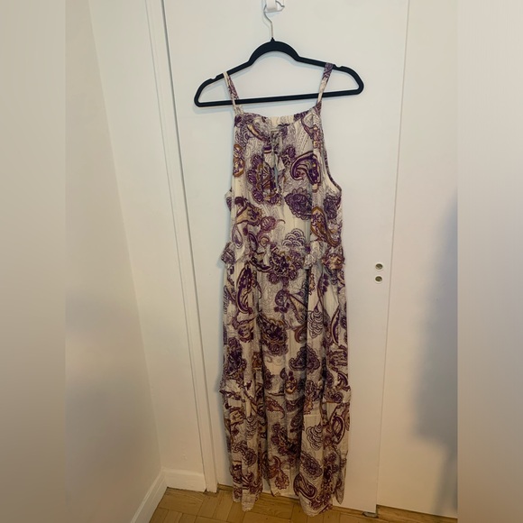 BAND OF FREE LILIANE PURPLE PAISLEY TIERED MAXI DRESS - Picture 3 of 5